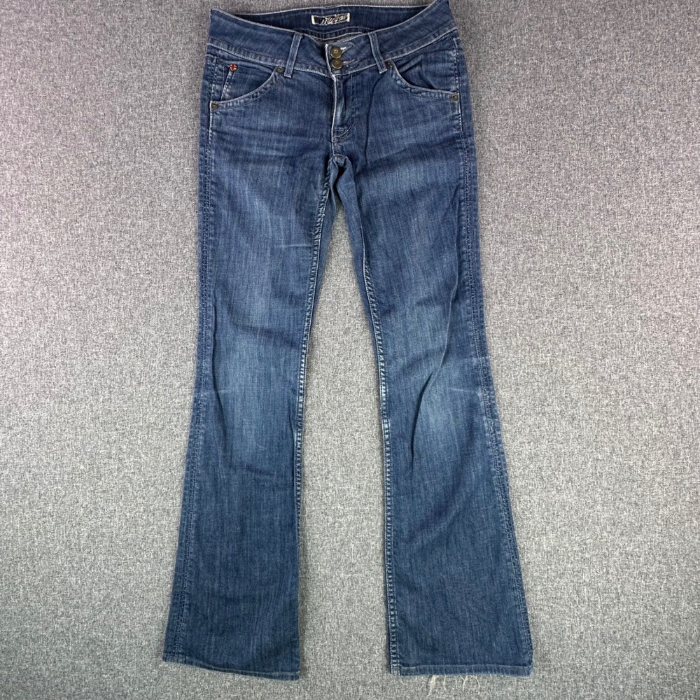 Hudson Jeans Womens 27 W170DMH Blue Flap Pocket Flare Stretch Denim Made in USA